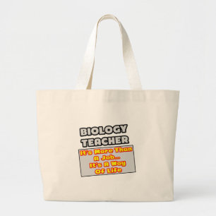 Grand Tote Bag Professeur de biologie...Plus que du travail, plus