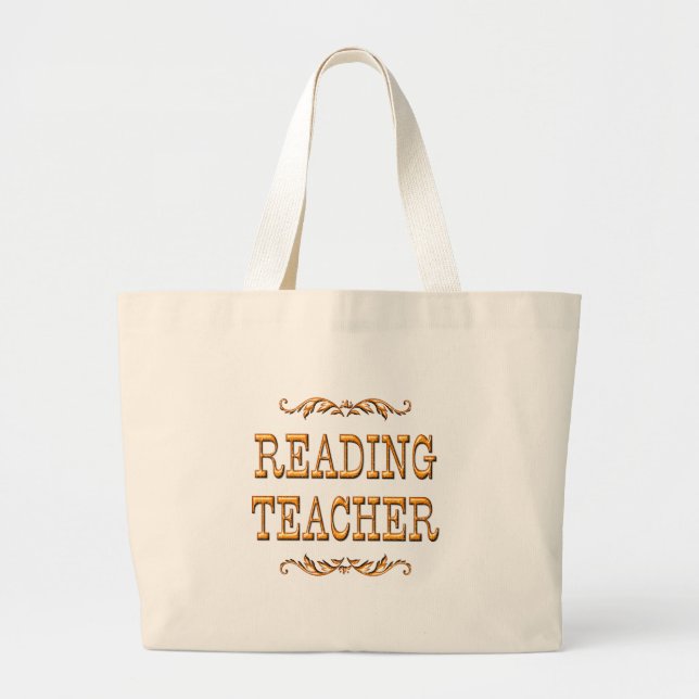 Grand Tote Bag Professeur de lecture (Devant)