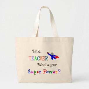 Grand Tote Bag Professeur Superhero