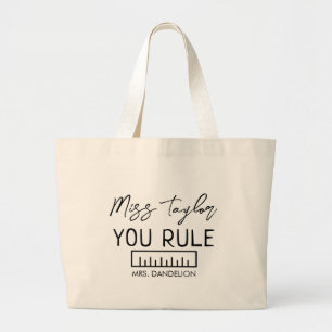Grand Tote Bag Professeur sur mesure Fourre-tout : Cadeau mathéma