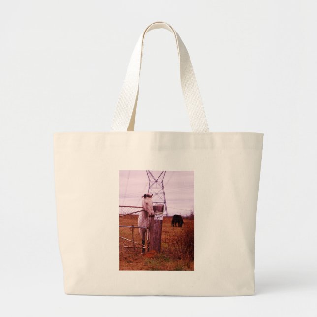 Grand Tote Bag Propriété privée lavender Horse (Devant)