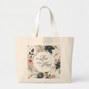 Grand Tote Bag Proverbes 3:5-6 Confiance dans le Seigneur Bible V