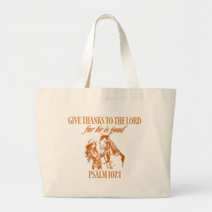 Grand Tote Bag Psaume de Cowgirl Occidental 107:1