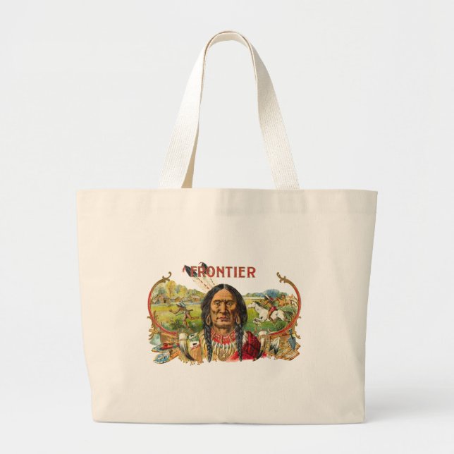 Grand Tote Bag Publicité de cigar Frontier (Devant)
