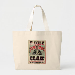 Grand Tote Bag Publicité de cru d'huîtres de Shell
