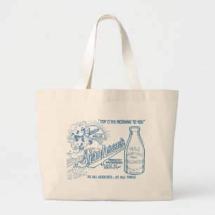 Grand Tote Bag Publicité Vintage sur le lait