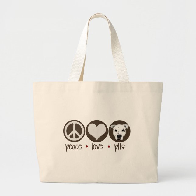 Grand Tote Bag Puits d'amour de paix (Devant)