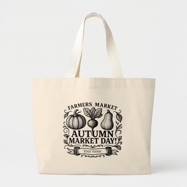 Grand Tote Bag Pumpkin, Beet & Squash Autumn! Personalized (Devant)