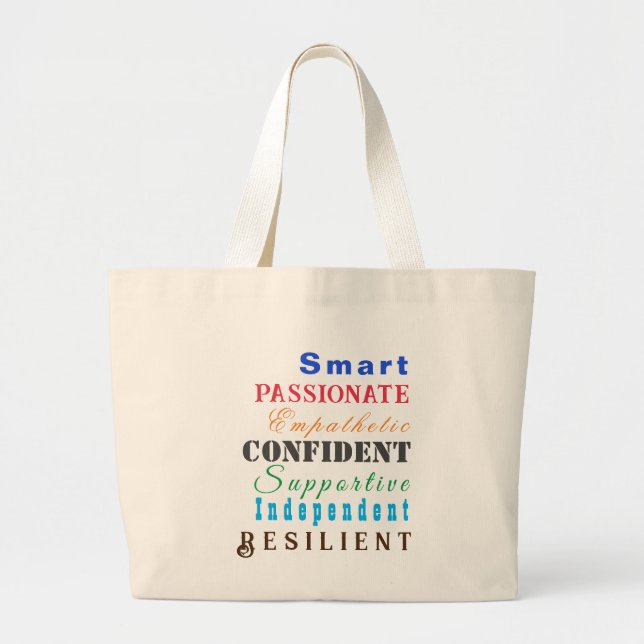 Grand Tote Bag Qualités des grandes femmes amusant Élégant coloré (Devant)