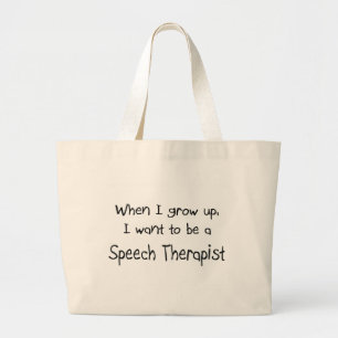 Grand Tote Bag Quand je me grandis voulez être un orthophoniste