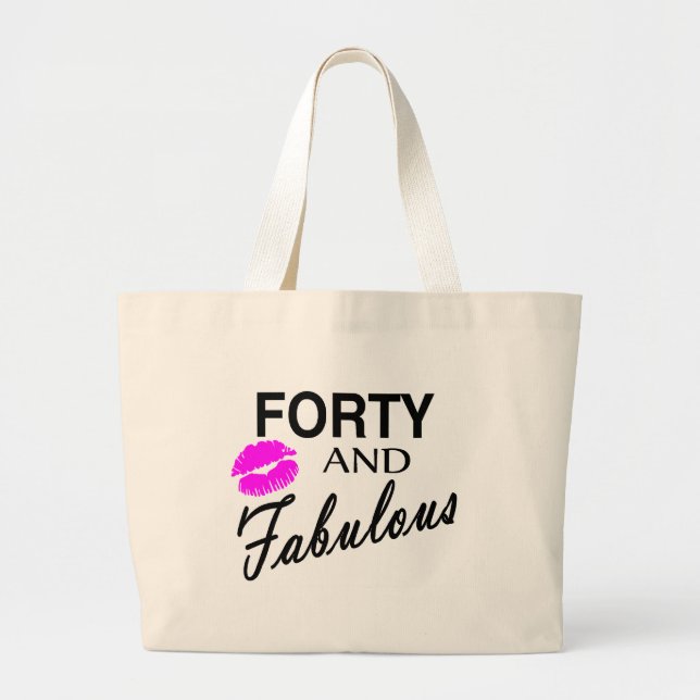 Grand Tote Bag Quarante et fabuleux (Devant)