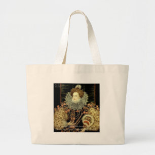 Grand Tote Bag Queen Elizabeth 1 Love/Honor Love Citations Cadeau