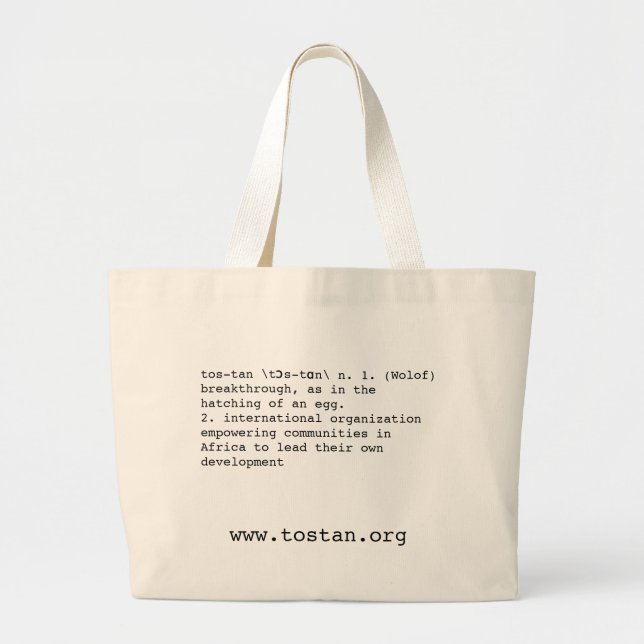 Grand Tote Bag Quel est Tostan ? Fourre-tout (Devant)