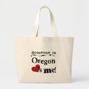 Grand Tote Bag Quelqu'un en Orégon m'aime