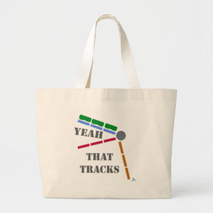 Grand Tote Bag Qui Trace Fun Train Boardgame Theme