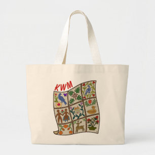 Grand Tote Bag Quilt d'article appliqué - Personnalisé