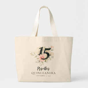 Grand Tote Bag Quinceanera 15e anniversaire Keepsaké