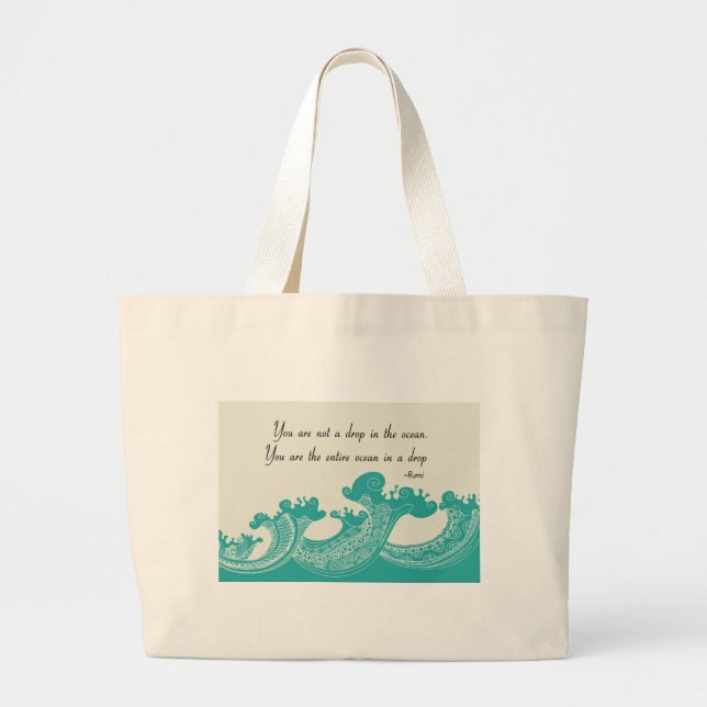 Grand Tote Bag Quota de Rumi Ocean (Devant)