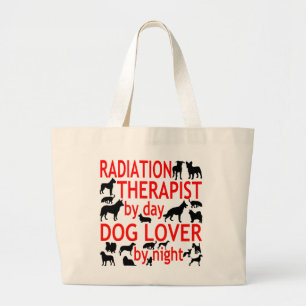 Grand Tote Bag Radiothérapie Amoureux des chiens