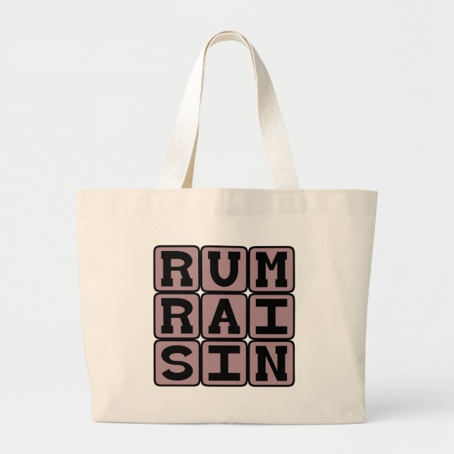 Grand Tote Bag Raisin De Rhum, Saveur De Crème De Glace (Devant)