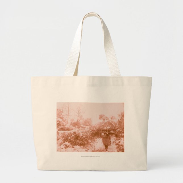 Grand Tote Bag Ramasseur en bois de femme (Devant)