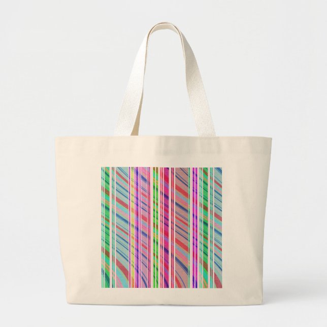 Grand Tote Bag Rayure de sucrerie (Devant)