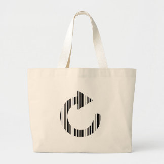 Grand Tote Bag RECHARGER LE CODE BARRE D'ICÔNE Motif Code-barres 