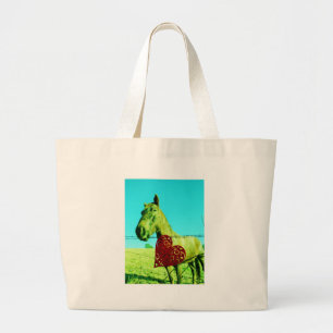 Grand Tote Bag Red Heart and Horse