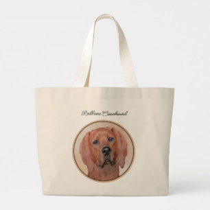 Grand Tote Bag Redondance Redonhound Peinture mignonne Chien Art 