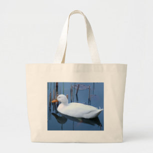 Grand Tote Bag Réflexion du canard blanc couché