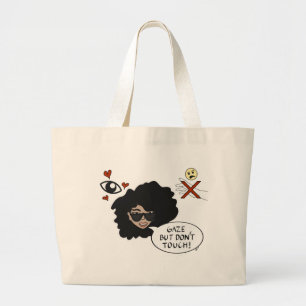 Grand Tote Bag Regardez, mais ne touchez pas à Shopper