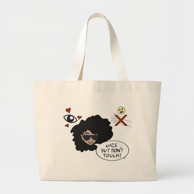 Grand Tote Bag Regardez, mais ne touchez pas à Shopper (Devant)