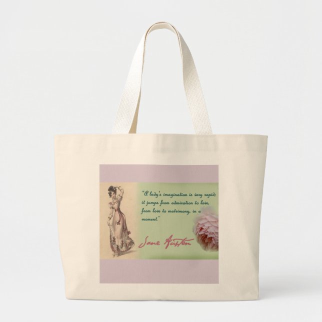 Grand Tote Bag Règles Jane Austen (Devant)