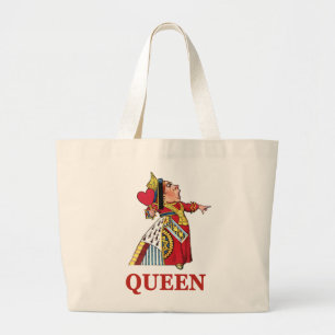 Grand Tote Bag Reine des coeurs d'Alice au pays des merveilles