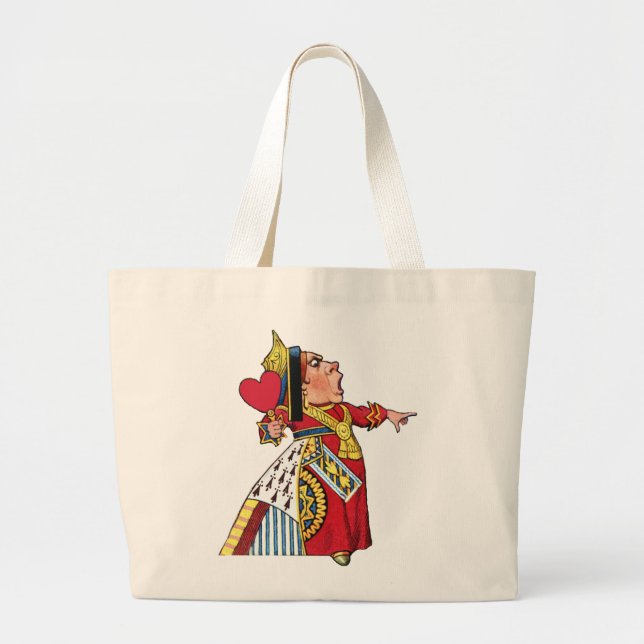 Grand Tote Bag Reine des coeurs d'Alice au pays des merveilles (Devant)