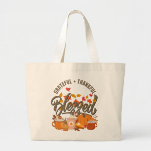 Grand Tote Bag REMERCIEUSEMENT MERCIÉ JETÉ Thanksgiving