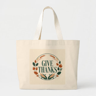 Grand Tote Bag Rendez Grâce — T-Shirt de Thanksgiving Badge Harve