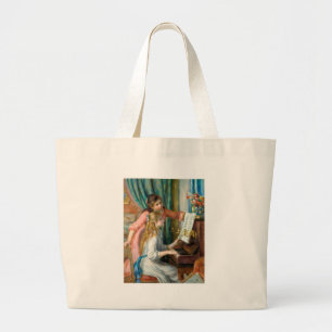 Grand Tote Bag Renoir Girls at the Piano Impressionism Painting