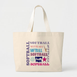 Grand Tote Bag Répétition du base-ball