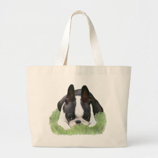 Grand Tote Bag Repos de chiot de terrier de Boston