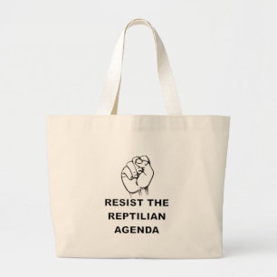 Grand Tote Bag Résister À L'Agenda Républicain