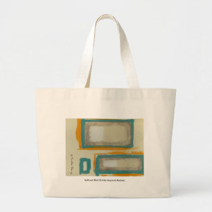 Grand Tote Bag Résumé inspiré par Rothko mou et audacieux signé