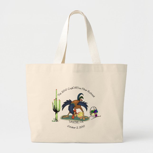 Grand Tote Bag Retraite 2010 de fibre grand Fourre-tout (Devant)