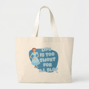 Grand Tote Bag Retro Amusement La Vie Est Trop Courte Anti Rebut