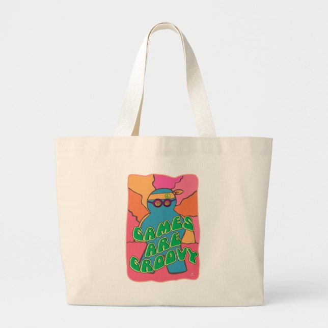 Grand Tote Bag Retro Super Gamer Fun Board Jeu Art (Devant)