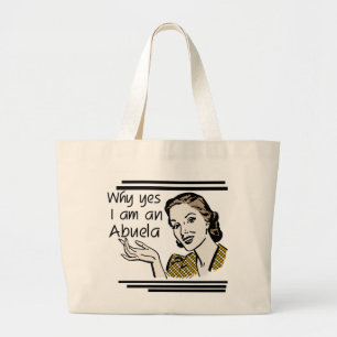 Grand Tote Bag Rétro T-shirts et cadeaux d'Abuela
