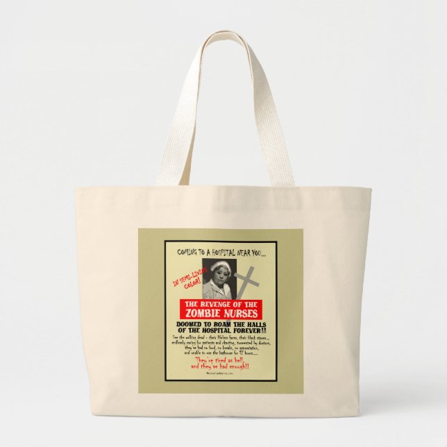 Grand Tote Bag Revenge des infirmières zombies (Devant)