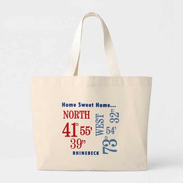 Grand Tote Bag Rhinebeck à la maison doux à la maison nautique (Devant)