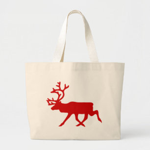 Grand Tote Bag Rindeer rouge / Silhouette caribou