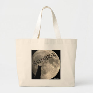 Grand Tote Bag Roche de chats noirs